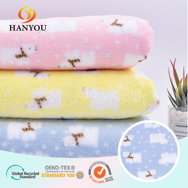 Hanyo Custom Printing Cómoda tela de lana de franela