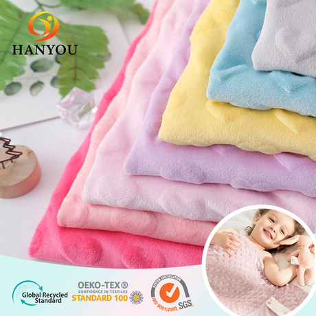Hanyo Couleur de couleur rouge coeur rouge Sharp Minky Dot Fulce Tissu
