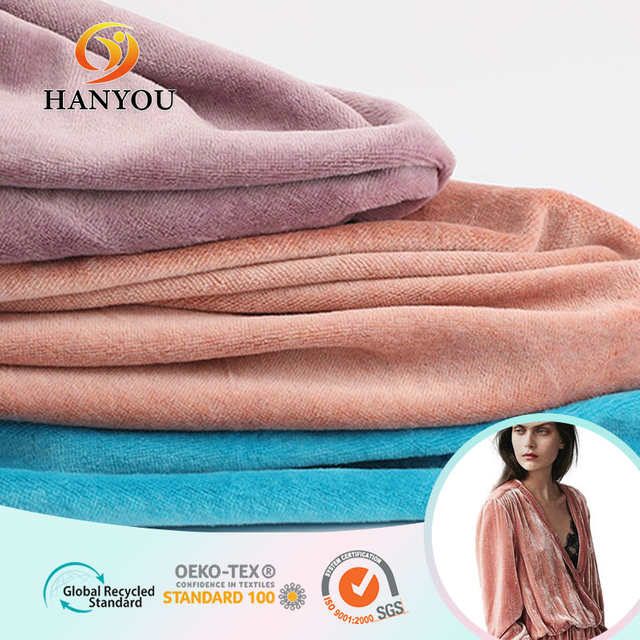 Hanyo deux côtés tissu de velours super doux pour vêtements de nuit